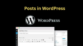 3️⃣ Posts in WordPress
 