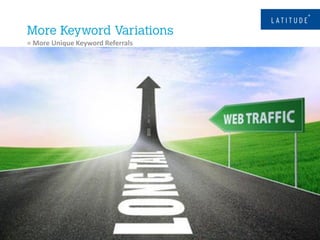 28 Jan 2015 // Version 1.0 // Copyright 2015 Latitude Digital Marketing Ltd. All rights reserved // Digital Marketing on a Global Scale
= More Unique Keyword Referrals
 