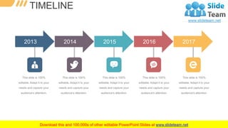 WWW.COMPANY.COM
50
TIMELINE
2013 2014 2015 2016 2017
This slide is 100%
editable. Adapt it to your
needs and capture your
...