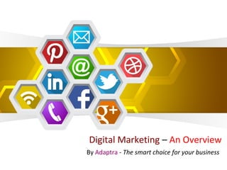Digital Marketing – An Overview
By Adaptra - The smart choice for your business
 