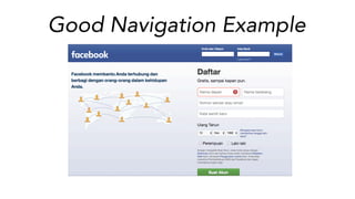 Good Navigation Example
 