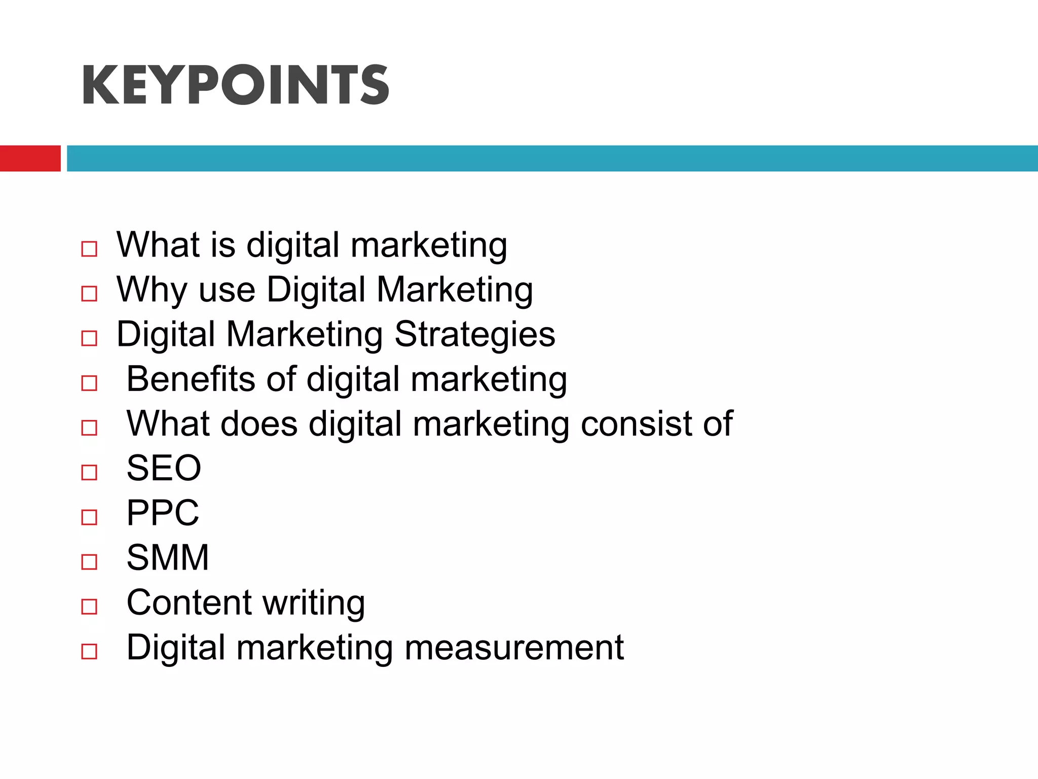 Digital marketing overview