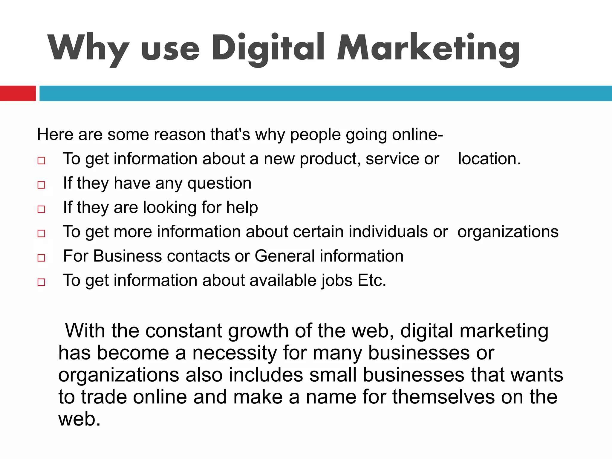 Digital marketing overview