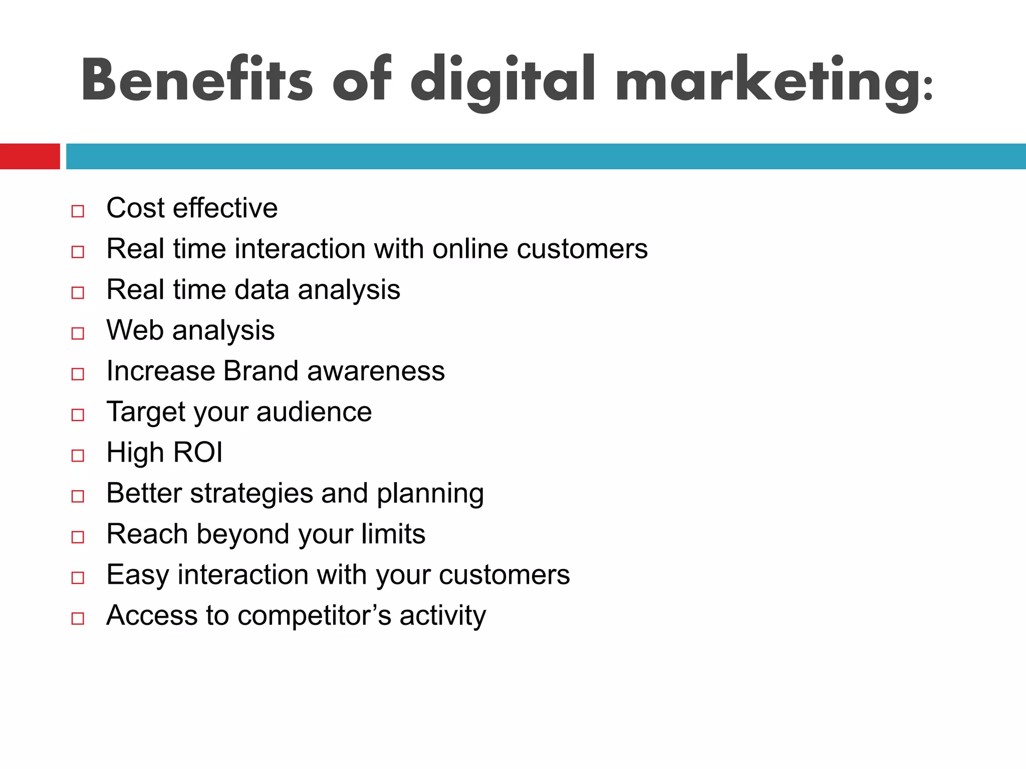 Digital marketing overview