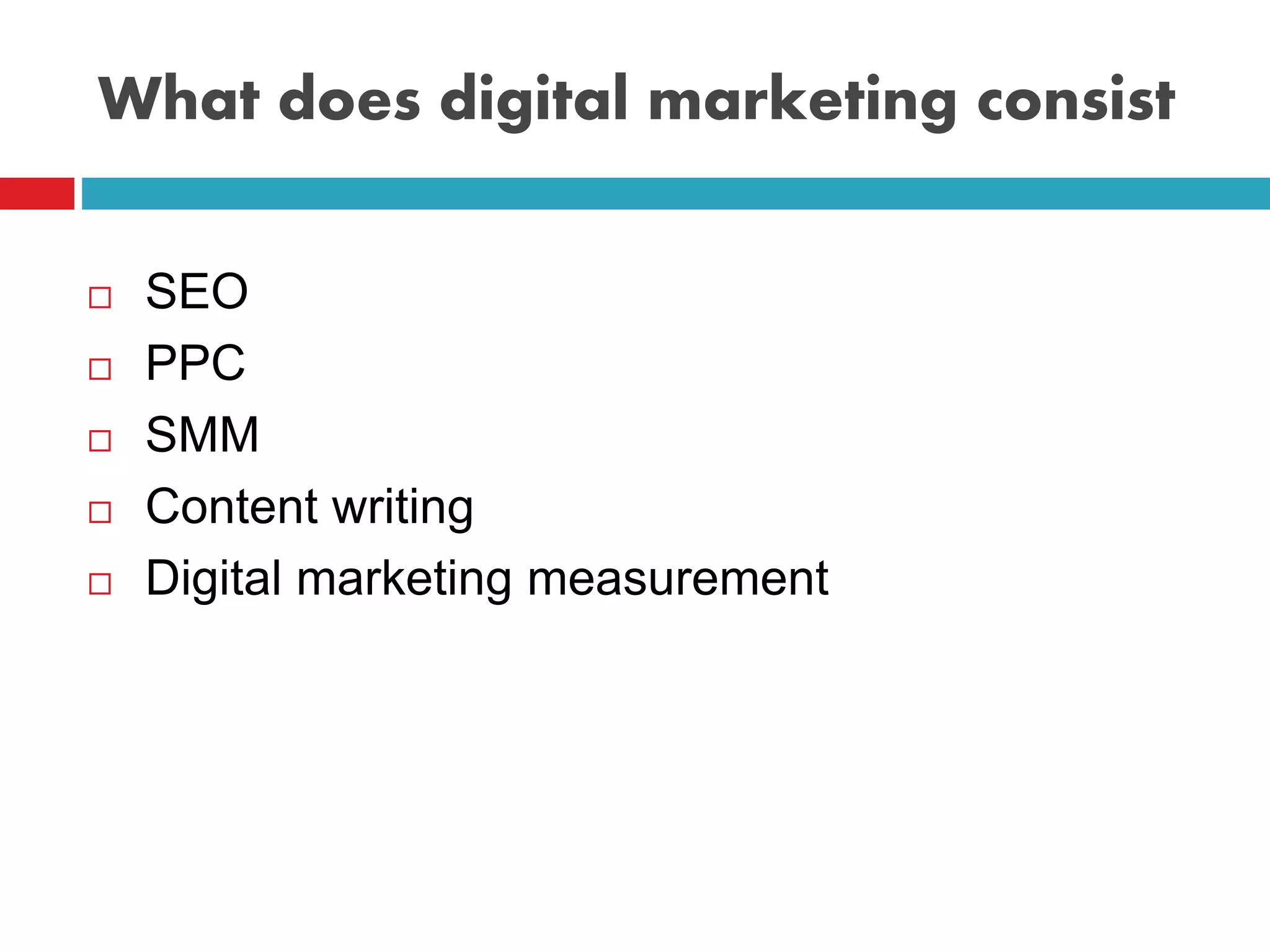 Digital marketing overview