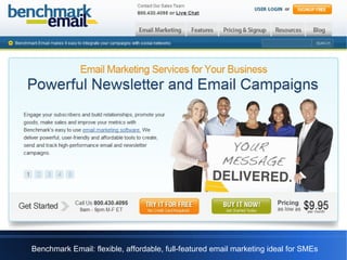 Benchmark Email: flexible, affordable, full-featured email marketing ideal for SMEs
 