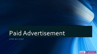 Paid Advertisement
STEP BY STEP
 