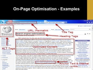 On-Page Optimisation - Examples

 
