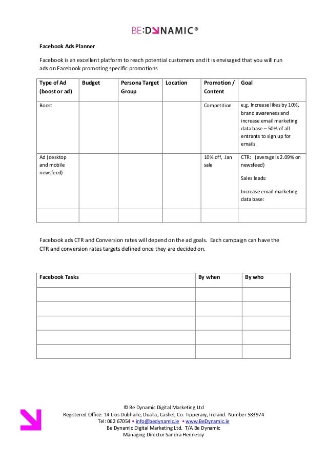 email marketing planner