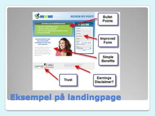 Eksempel på landingpage
 
