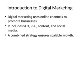 A complete Guide to Digital Marketing Services | PPTX