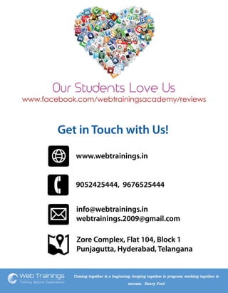 Digital marketing course content 2019