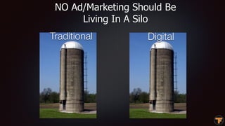 NO Ad/Marketing Should Be
Living In A Silo
DigitalTraditional
 