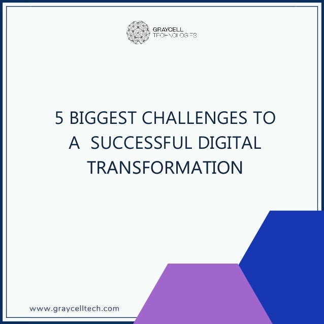 5 BIGGEST CHALLENGES TO
A SUCCESSFUL DIGITAL
TRANSFORMATION
 