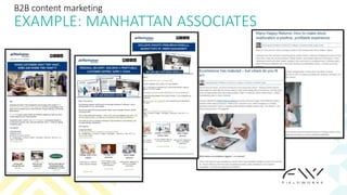 B2B content marketing
EXAMPLE: MANHATTAN ASSOCIATES
 