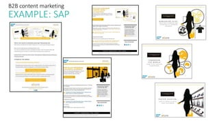B2B content marketing
EXAMPLE: SAP
 
