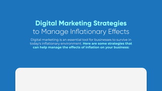 Digital Marketing Strategies to Manage the Effects of Inflation on Your ...