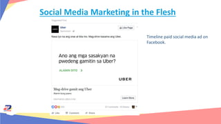 Social Media Marketing in the Flesh
Timeline paid social media ad on
Facebook.
 
