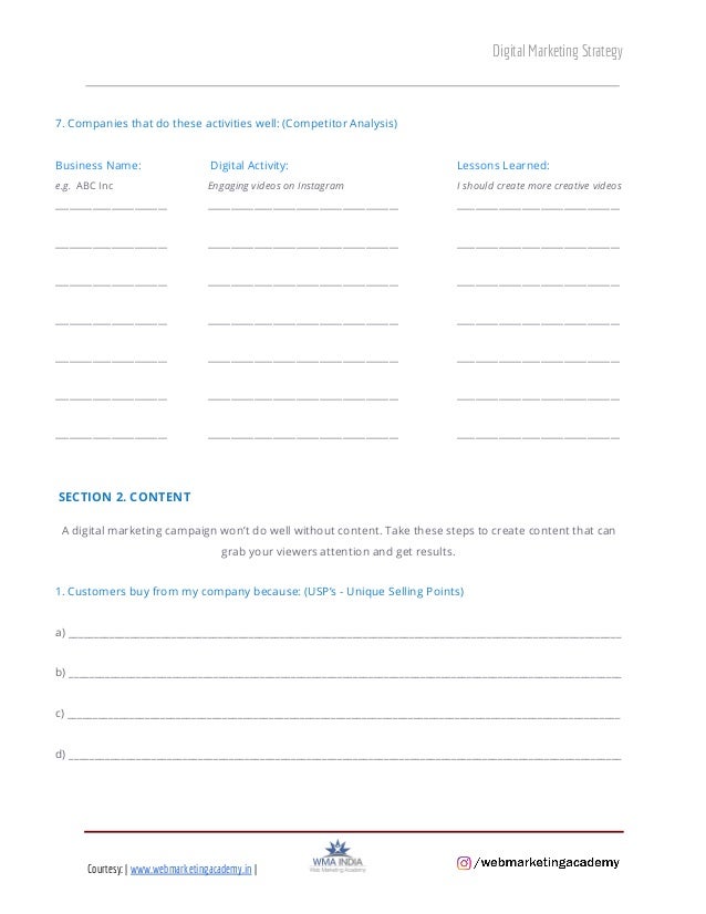 Digital Marketing Worksheet: Panduan Lengkap untuk Perencanaan dan Pelaksanaan Strategi Digital Anda