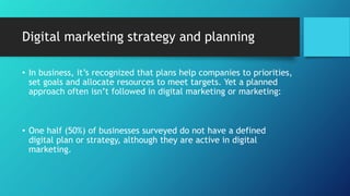Contd.
• Nearly (40%) of businesses are lack of skills to make their
marketing strategy.
• Good practice: Don’t just execu...