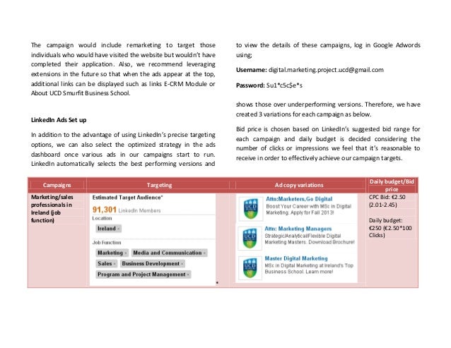 University digital marketing strategy