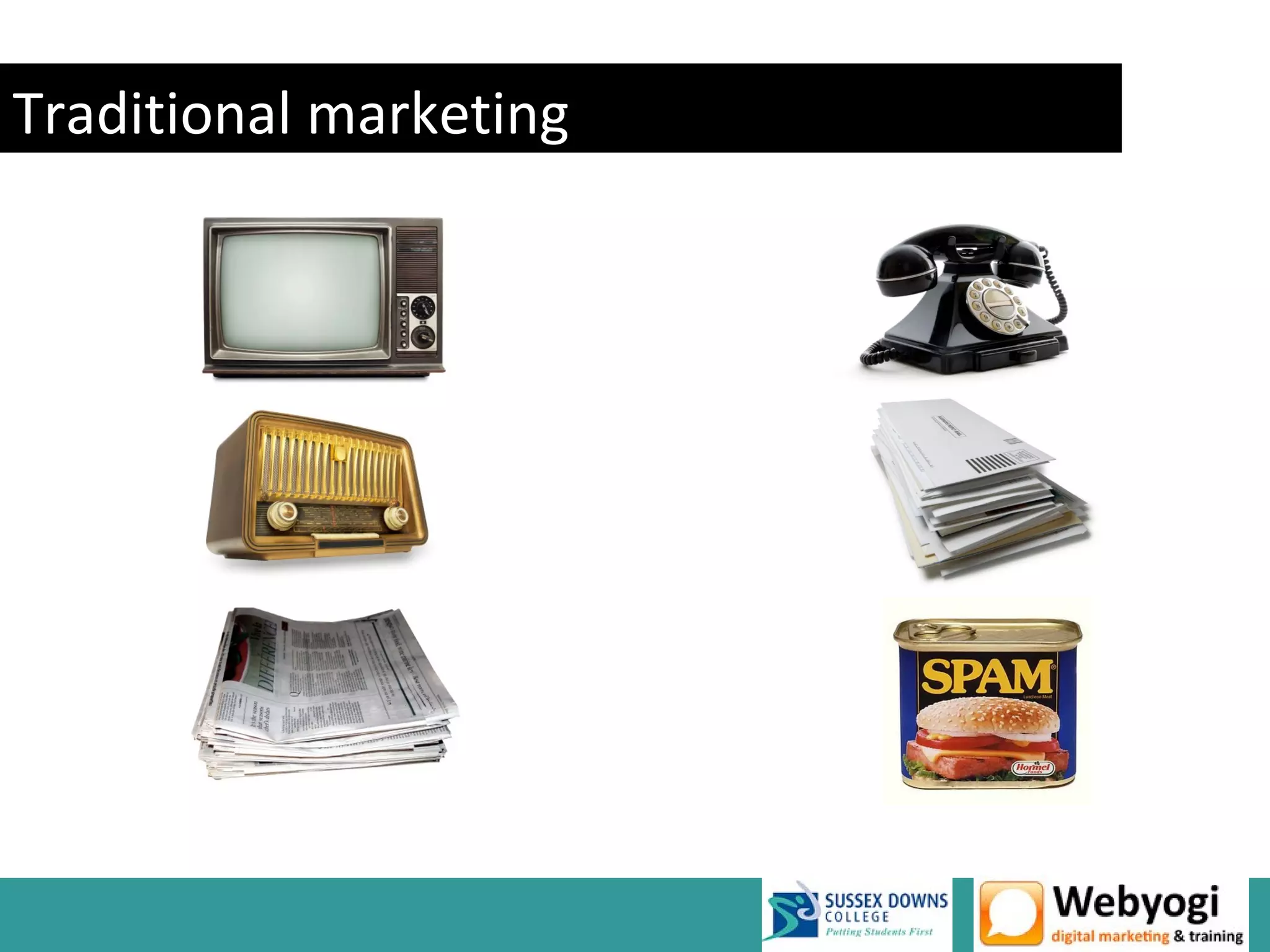 Traditional marketing
 