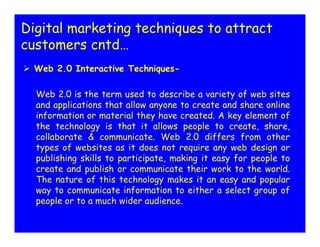 Digital marketing techniques
