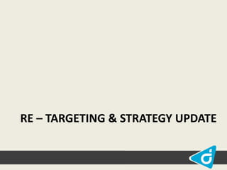 RE – TARGETING & STRATEGY UPDATE

 