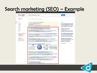 Search marketing (SEO) – Example

 