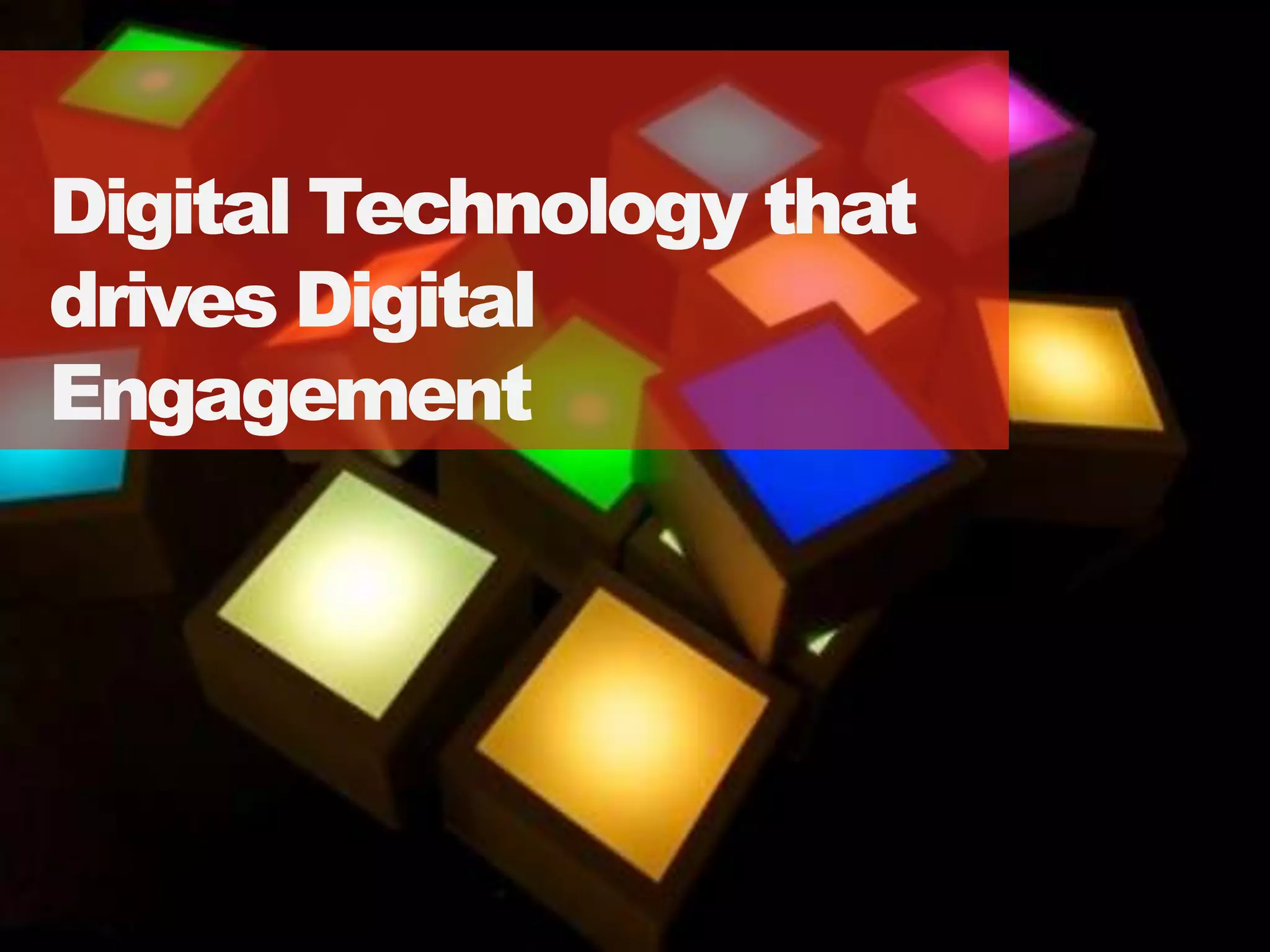 1616
Digital Technology that
drives Digital
Engagement
 