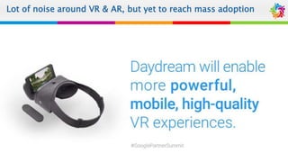 Lot of noise around VR & AR, but yet to reach mass adoption
 