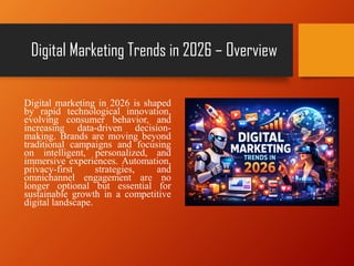 Digital Marketing Trends in 2026: AI, Data, Content & Future Growth | PDF