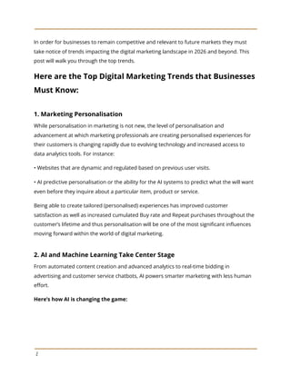 Top Digital Marketing Trends in 2026 Every Business Must Know | PDF