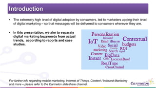 Introduction
• The extremely high level of digital adoption by consumers, led to marketers upping their level
of digital m...