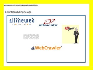 ROUNDING UP SEARCH ENGINE MARKETING Enter Search Engine Age 