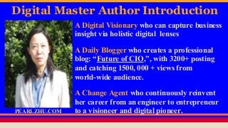 Digital Master Author Introduction
A Digital Visionary who can capture business
insight via holistic digital lenses
A Dail...