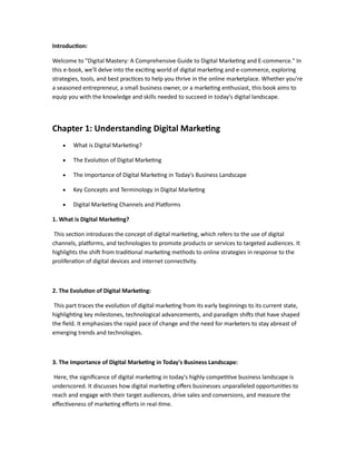Digital Mastery: A Comprehensive Guide to Digital Marketing and E ...