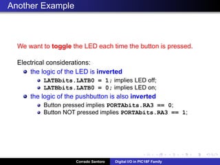 Programming the Digital I/O Interface of a PIC microcontroller | PDF ...