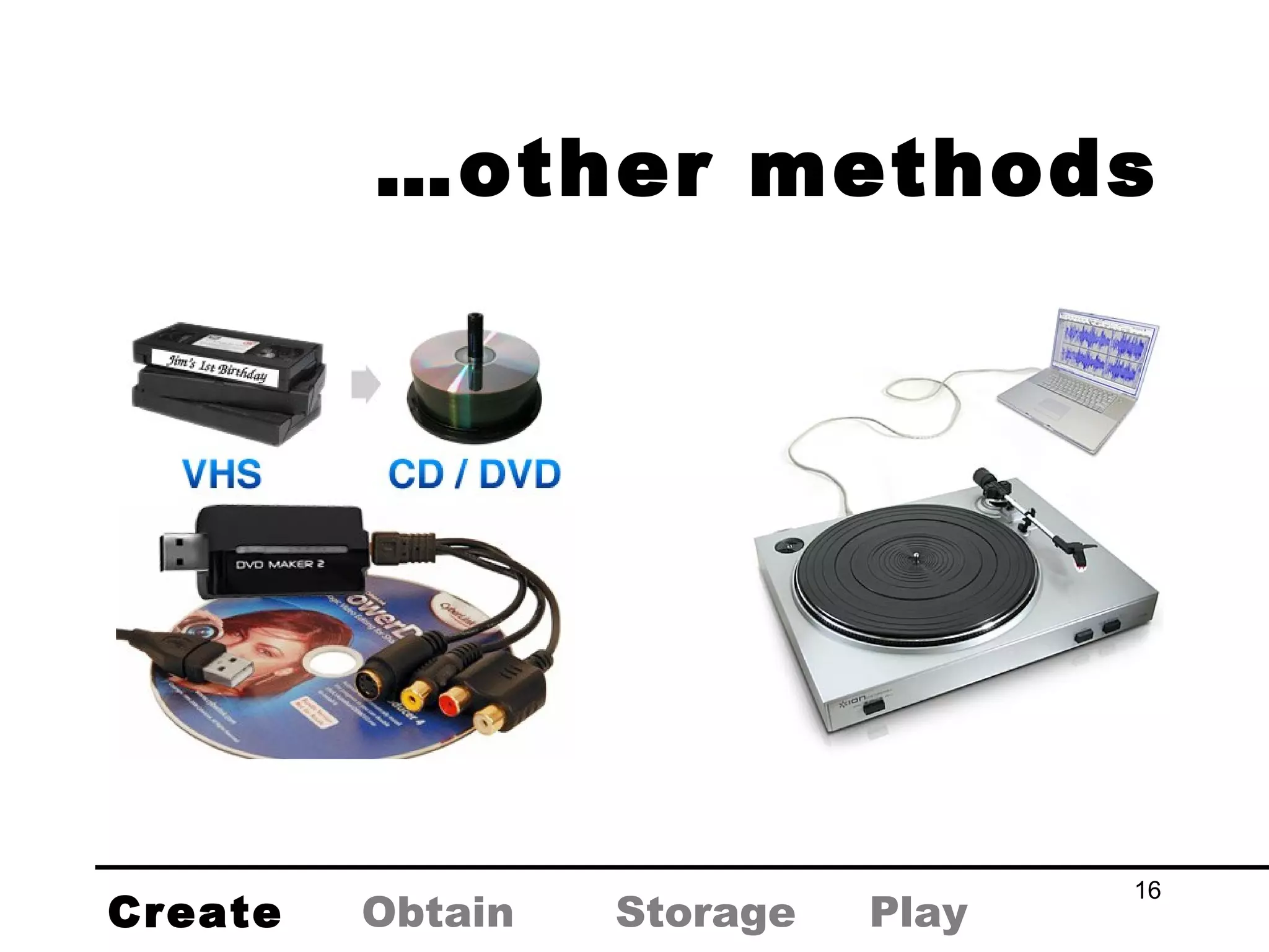 … other methods Create Obtain Storage Play 