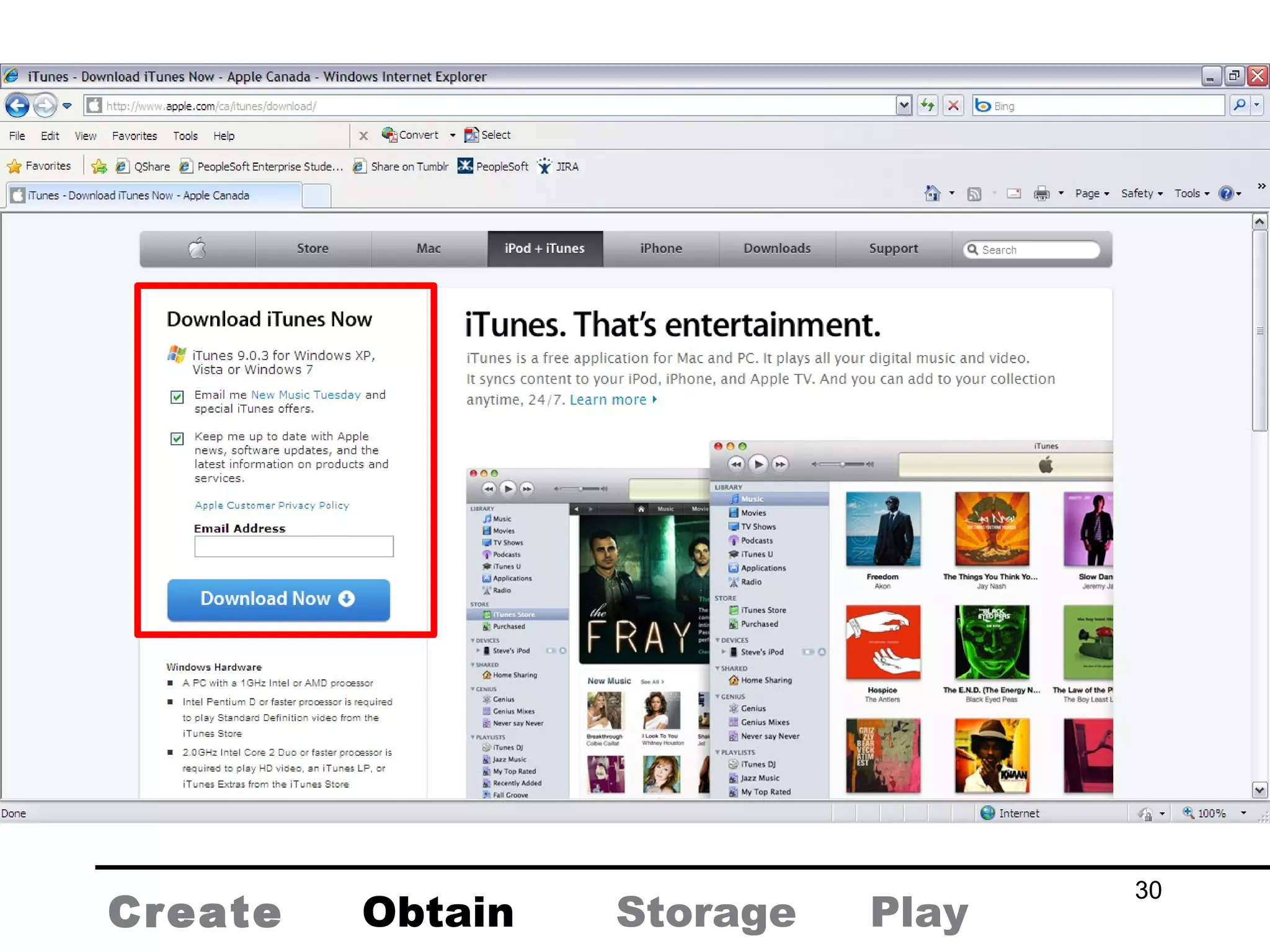 Create Obtain Storage Play 