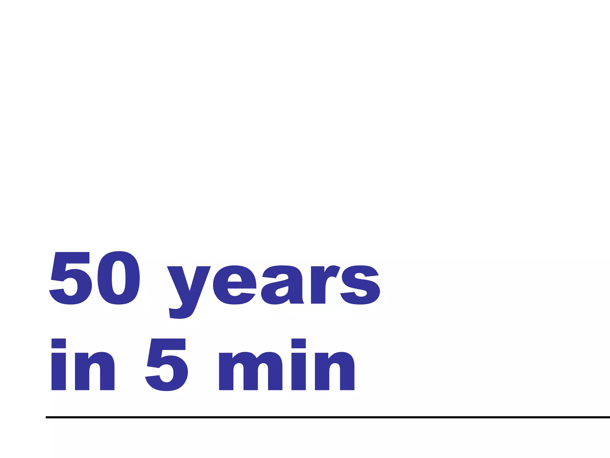 50 years  in 5 min 