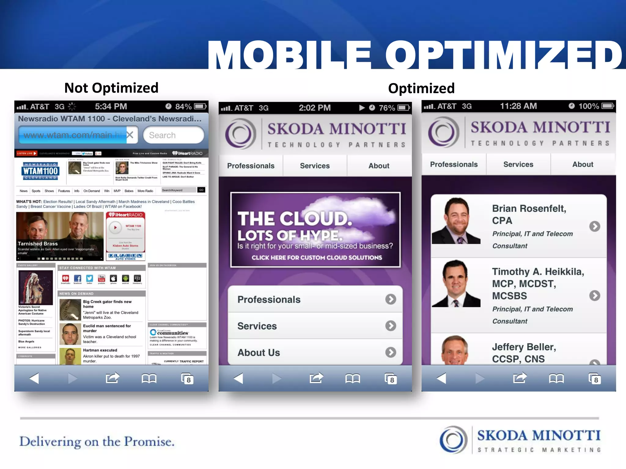 MOBILE OPTIMIZED
Not Optimized         Optimized
 