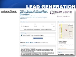 LEAD GENERATION
Webinar/Event
 