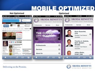 MOBILE OPTIMIZED
Not Optimized         Optimized
 