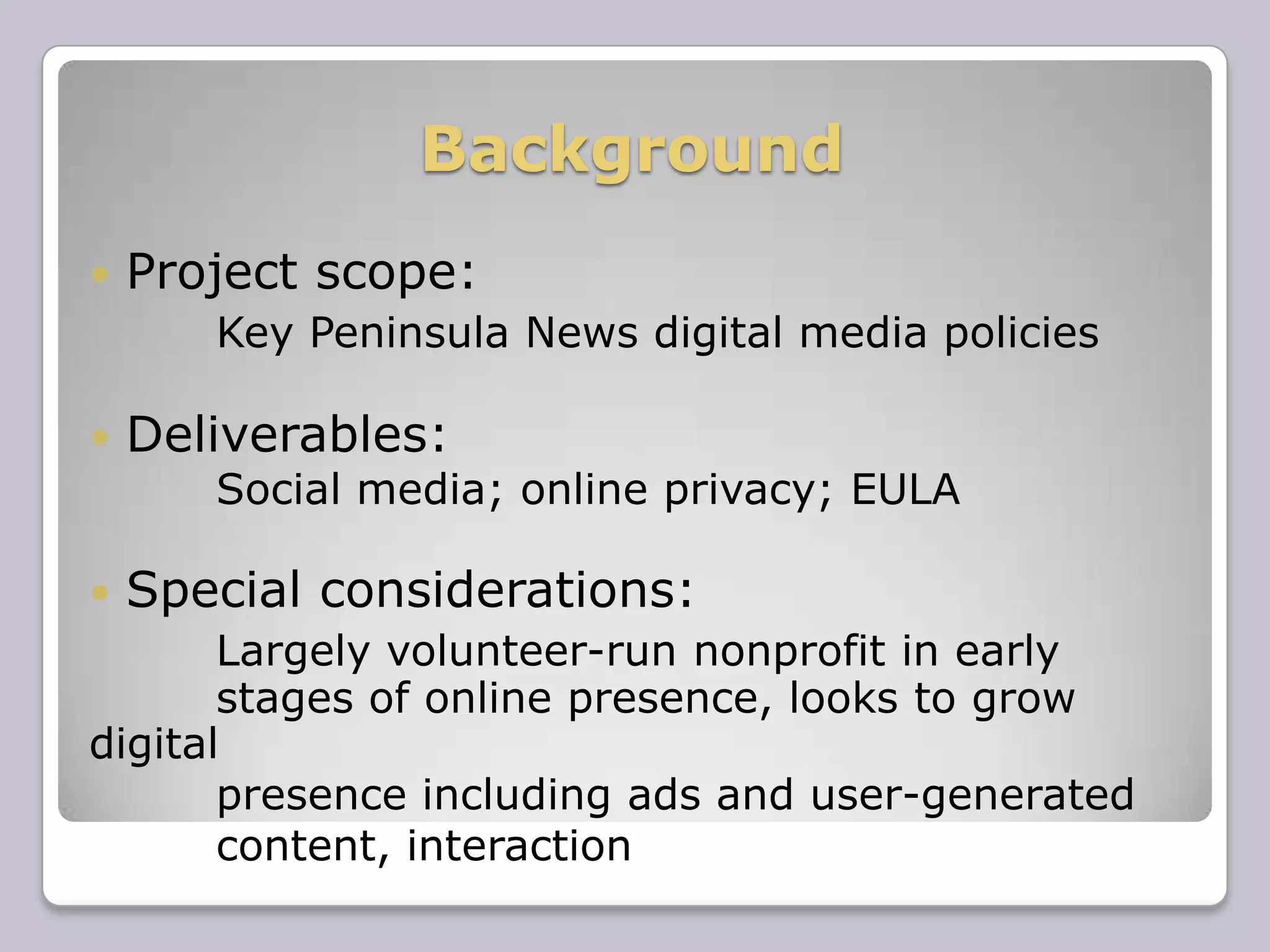 Digital media policy presentation | PPTX