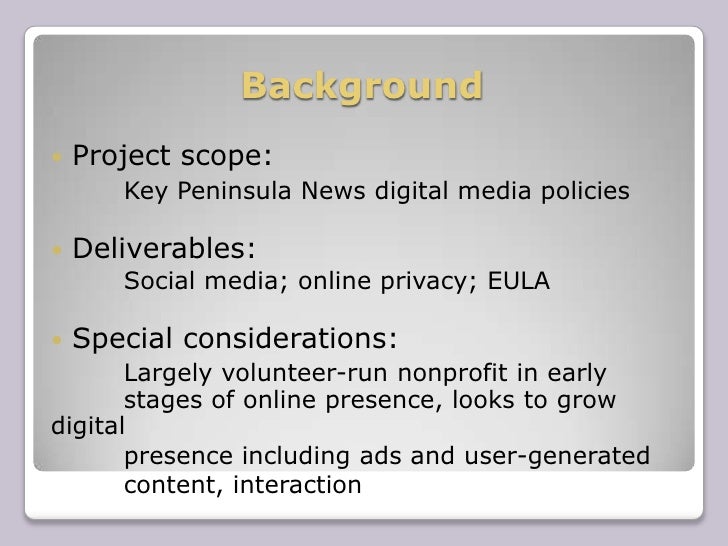 Digital media policy presentation