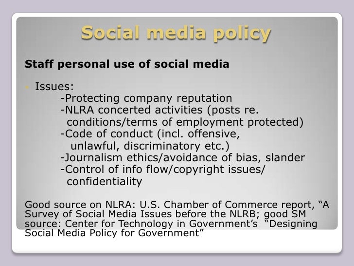 Digital media policy presentation
