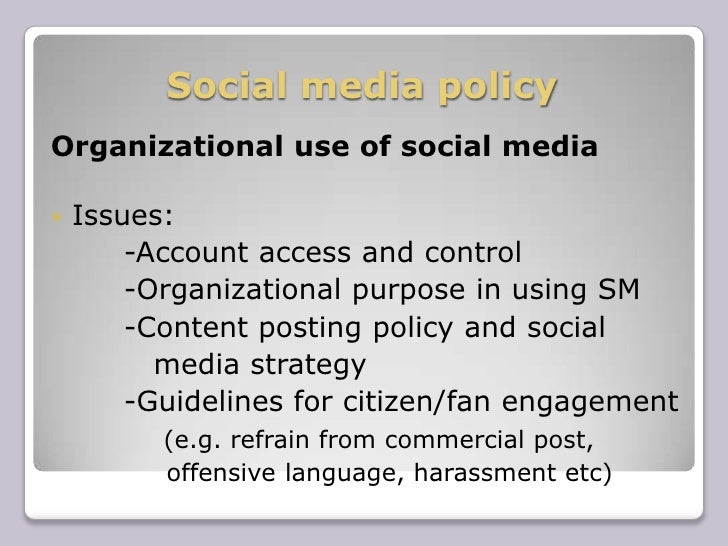 Digital media policy presentation