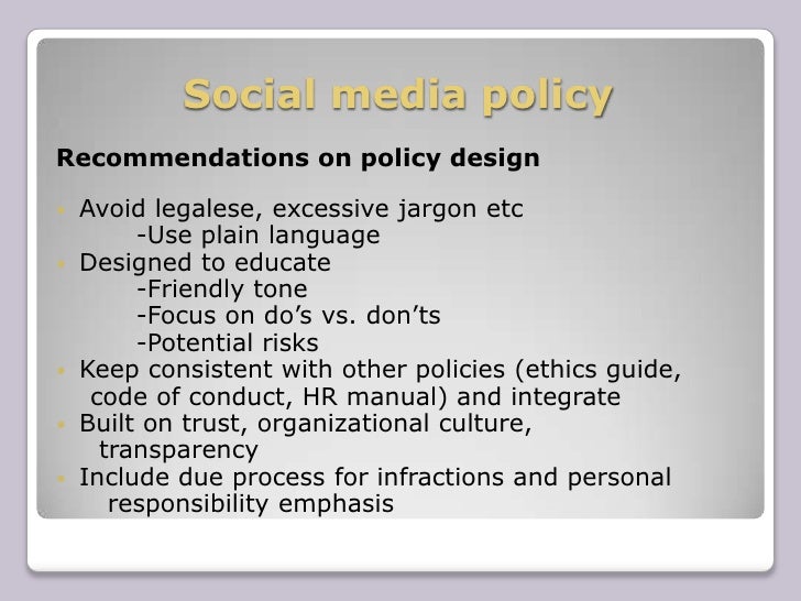 Digital media policy presentation