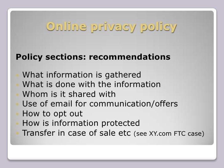 Digital media policy presentation